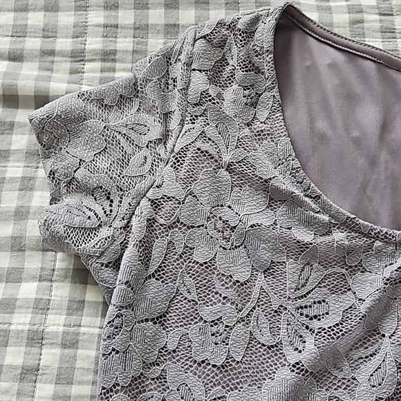 Pinkblush Lace Maxi Empire Waist Sleeved Dress - Picture 4 of 12